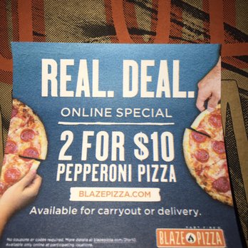 Blaze Pizza - 2 for $10 deal happening now - Salad Near Me - Orange, California