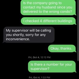 This is the convo between the driver and myself. I never heard from the manager. The driver never delivered my flowers. This is the convo between the driver and myself. I never heard from the manager. The driver never delivered my flowers.