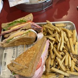 Taylor’s Tap and Grill - Triple Decker Club with fresh cut fries.