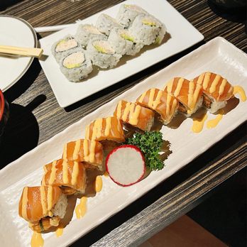 Sushiya - Salmon Lover Roll and California Roll. - Sushi Bars Near Me - San Dimas, California Sushiya - Salmon Lover Roll and California Roll. - Sushi Bars Near Me - San Dimas, California