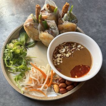 Little Sister - Goi Cuon Fresh spring roll, vote herbs, shrimp, seasoned pork, coconut peanut sauce - Vietnamese Near Me - Redondo Beach, California Little Sister - Goi Cuon Fresh spring roll, vote herbs, shrimp, seasoned pork, coconut peanut sauce - Vietnamese Near Me - Redondo Beach, California