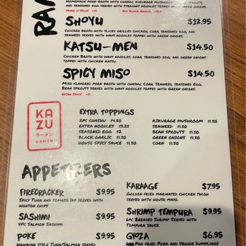 Kazu Ramen - Menu - Ramen Near Me - Gilbert, Arizona Kazu Ramen - Menu - Ramen Near Me - Gilbert, Arizona