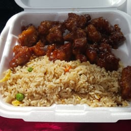 Honey chicken with rice Honey chicken with rice