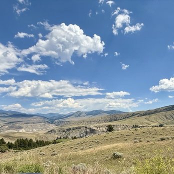 Slide Lake Southwest Pulloff - View from N Entrance Road, northeast over Slide Lake - Rest Stops Near Me - Gardiner, Montana Slide Lake Southwest Pulloff - View from N Entrance Road, northeast over Slide Lake - Rest Stops Near Me - Gardiner, Montana