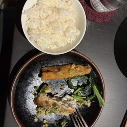 Fresh catch & spicy miso eggplant