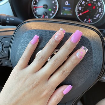 Fashion Nails - Pink butterfly nails - Nail Salons Near Me - Quincy, Massachusetts