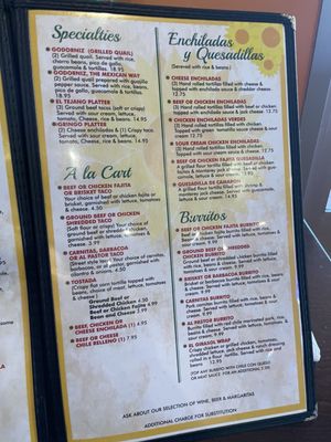 Menu photo 3 Los Girasoles Fort Worth, TX Menu photo 3 Los Girasoles Fort Worth, TX