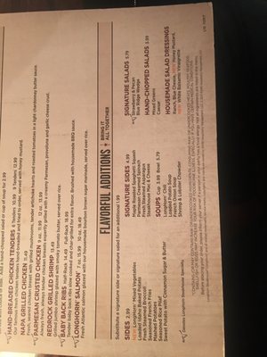 Menu photo 6 LongHorn Steakhouse Naples, FL Menu photo 6 LongHorn Steakhouse Naples, FL
