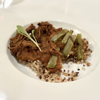 Maiden - Smokey "brisket" with nopales and quinoa - Vegan Near Me - Fort Worth, Texas Maiden - Smokey "brisket" with nopales and quinoa - Vegan Near Me - Fort Worth, Texas