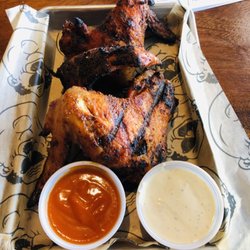 Fat Head's Brewery - 3 smoked wings. More like 6. Very tasty, smoky and a nice spicy kick. House made ranch awesome.