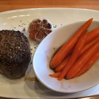 Larsen's Grill - Organic grass fed steak filet w roasted garlic and maple glazed carrots - Steakhouses Near Me - Oxnard, California