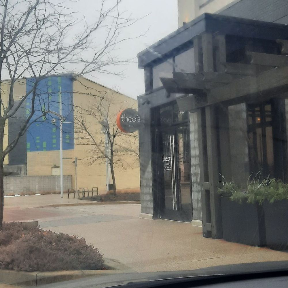 Theo's Italian - Entrance to Theos. Great location across from the movie theater - Italian Near Me - Plainfield, Indiana