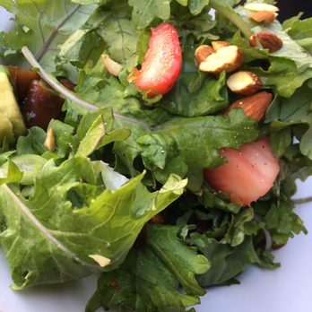 Nick's Manhattan Beach - CALIFORNIA baby kale, roasted almonds, strawberries,  dates, avocado, goat cheese, green onion, champagne vinaigrette, $14 (8/2016) - American Near Me - Manhattan Beach, California