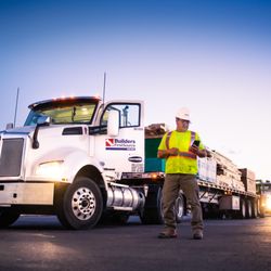 Builders FirstSource - Building materials truck delivery.