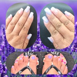 Oasis Nail & Spa - Dip on nails, regular polish on toes