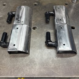 Brackets that were molded to match round posts Brackets that were molded to match round posts