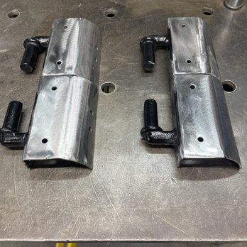 AB Customz Fabrication Shop - Brackets that were molded to match round posts - Metal Fabricators Near Me AB Customz Fabrication Shop - Brackets that were molded to match round posts - Metal Fabricators Near Me