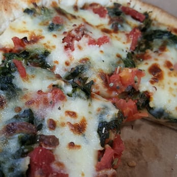 Reggio's Pizza Express - Spinach and tomato pizza - Hot Dogs Near Me - Chicago, Illinois Reggio's Pizza Express - Spinach and tomato pizza - Hot Dogs Near Me - Chicago, Illinois