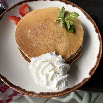La Popular - Pancakes (not shown: fruit curd, syrup, and butter) - Mexican Near Me - Roseville, California La Popular - Pancakes (not shown: fruit curd, syrup, and butter) - Mexican Near Me - Roseville, California