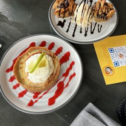 Key lime pie and Chocolate Croissant Bread Pudding Key lime pie and Chocolate Croissant Bread Pudding