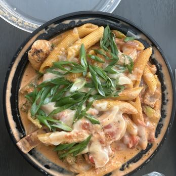 Meechy's Cheesecakes - Cajun shrimp pasta with extra sauce and I added broccoli! Yummy - Pasta Shops Near Me - Palmdale, California Meechy's Cheesecakes - Cajun shrimp pasta with extra sauce and I added broccoli! Yummy - Pasta Shops Near Me - Palmdale, California