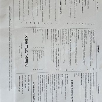 Iki Ramen - Menu2 - Ramen Near Me - Los Angeles, California