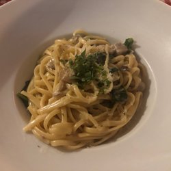 Buongiorno - Tagetelli with spinach &  Wild mushrooms. ,  This is to die for.  , 5 Stars.