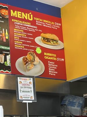 Menu photo 1 Taqueria San Juan Manor, TX