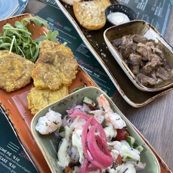14 North Daiquiri Bar - Ceviche with Tostones. Steak Bites with garlic bread. - Cocktail Bars Near Me - Dania Beach, Florida