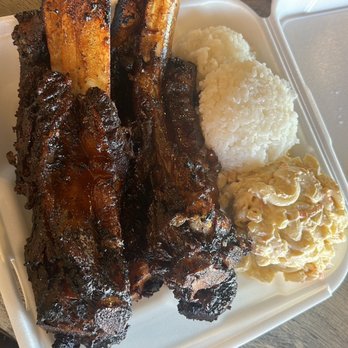 Matiki Island Barbecue - 1. Beef Rib Plate (Sam's Plate) - Hawaiian Near Me - Fullerton, California Matiki Island Barbecue - 1. Beef Rib Plate (Sam's Plate) - Hawaiian Near Me - Fullerton, California