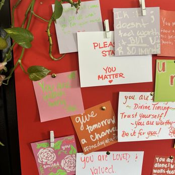 Zuzu’s Petals - Notes of encouragement on World Suicide Day - Breakfast & Brunch Near Me - Long Beach, California Zuzu’s Petals - Notes of encouragement on World Suicide Day - Breakfast & Brunch Near Me - Long Beach, California