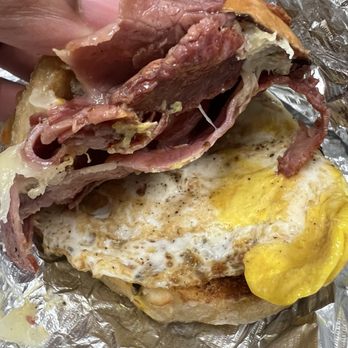 Fox’s Bagels & Deli - Bexley - Jalapeño Cheddar Corned Beef Pepperjack Cheese Bagel with Scallion CC on the side - Bagels Near Me - Columbus, Ohio Fox’s Bagels & Deli - Bexley - Jalapeño Cheddar Corned Beef Pepperjack Cheese Bagel with Scallion CC on the side - Bagels Near Me - Columbus, Ohio