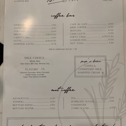 Drink Menu
