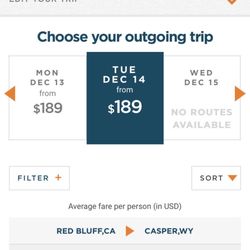 Greyhound Bus Lines - Same price on line more expensive on the phone