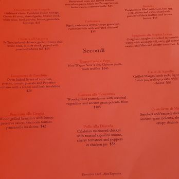 Bottega - Pasta and Entrée section of the menu - Italian Near Me - Yountville, California Bottega - Pasta and Entrée section of the menu - Italian Near Me - Yountville, California
