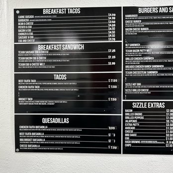 Texan Sizzle - Menu - Burgers Near Me - San Antonio, Texas Texan Sizzle - Menu - Burgers Near Me - San Antonio, Texas
