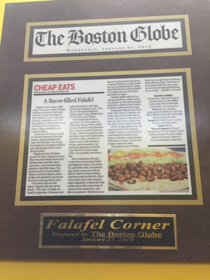 Menu photo 1 Falafel Corner Cambridge, MA