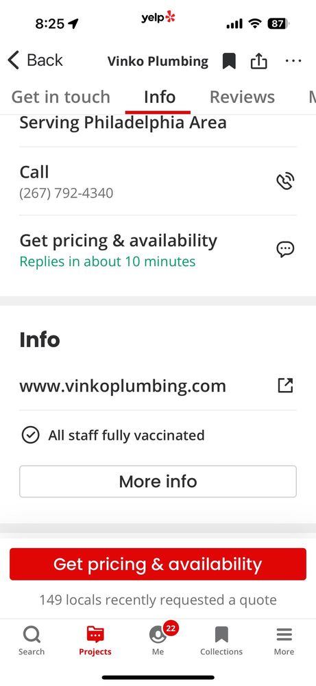 Slide of Vinko Plumbing