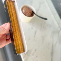 Nutella filled Churro with Chocolate Ice Cream