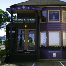 Fifth Avenue Dental Centre - Bright, modern exterior of Fifth Avenue Dental in Kitsilano, Vancouver, offering cosmetic, restorative, and general dentistry for the whole