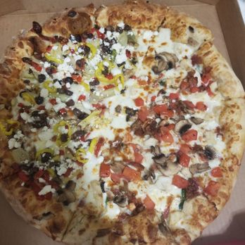 Hideaway Pizza - Half Farmer's Market/Half Paradise Pie - Pizza Near Me - Norman, Oklahoma Hideaway Pizza - Half Farmer's Market/Half Paradise Pie - Pizza Near Me - Norman, Oklahoma