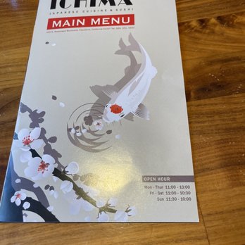 Ichima - Menu cover - Sushi Bars Near Me - Pasadena, California