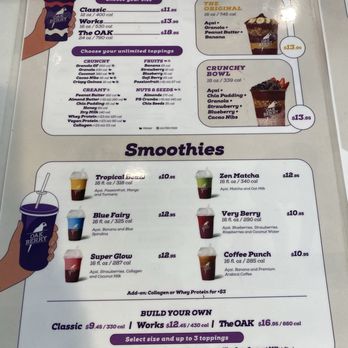 Oakberry Acai - Menu - Acai Bowls Near Me - Santa Monica, California