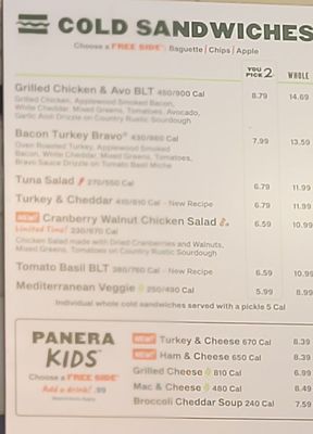 Menu photo 1 Panera Bread San Jose, CA Menu photo 1 Panera Bread San Jose, CA