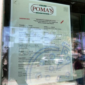 Poma's Italian Deli - Menu - Delis Near Me - San Diego, California Poma's Italian Deli - Menu - Delis Near Me - San Diego, California