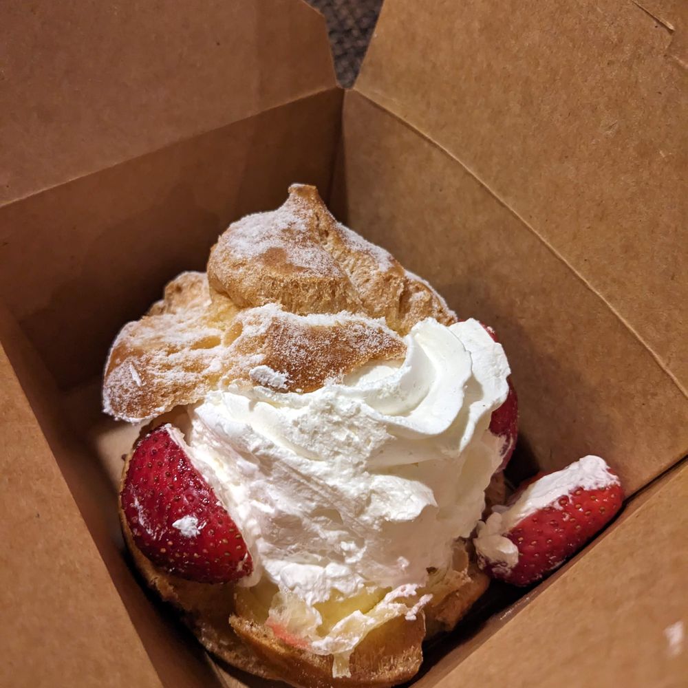 Gourmet Grind - a pastry with whipped cream and strawberries - Coffee & Tea Near Me - RENO, Nevada Gourmet Grind - a pastry with whipped cream and strawberries - Coffee & Tea Near Me - RENO, Nevada