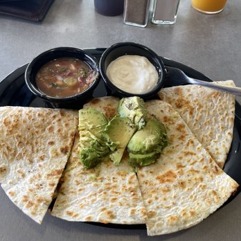 Rooster Café - Breakfast quesadilla - Crunchy tortilla (not soggy at all), perfect amount of filling, and the salsa is homemade deliciousness. - Breakfast & Brunch Near Me - Costa Mesa, California Rooster Café - Breakfast quesadilla - Crunchy tortilla (not soggy at all), perfect amount of filling, and the salsa is homemade deliciousness. - Breakfast & Brunch Near Me - Costa Mesa, California