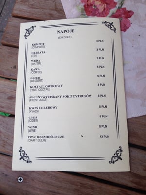 Menu photo 1 Ciasna Toruń, KP