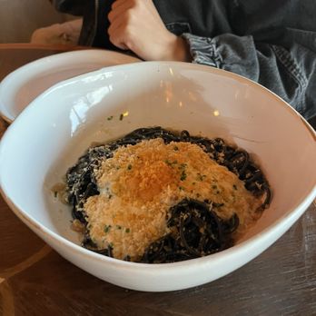 The Bungalow Kitchen - squid ink pasta - New American Near Me - Tiburon, California The Bungalow Kitchen - squid ink pasta - New American Near Me - Tiburon, California