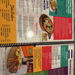 Catramex Restaurant - Middle menu